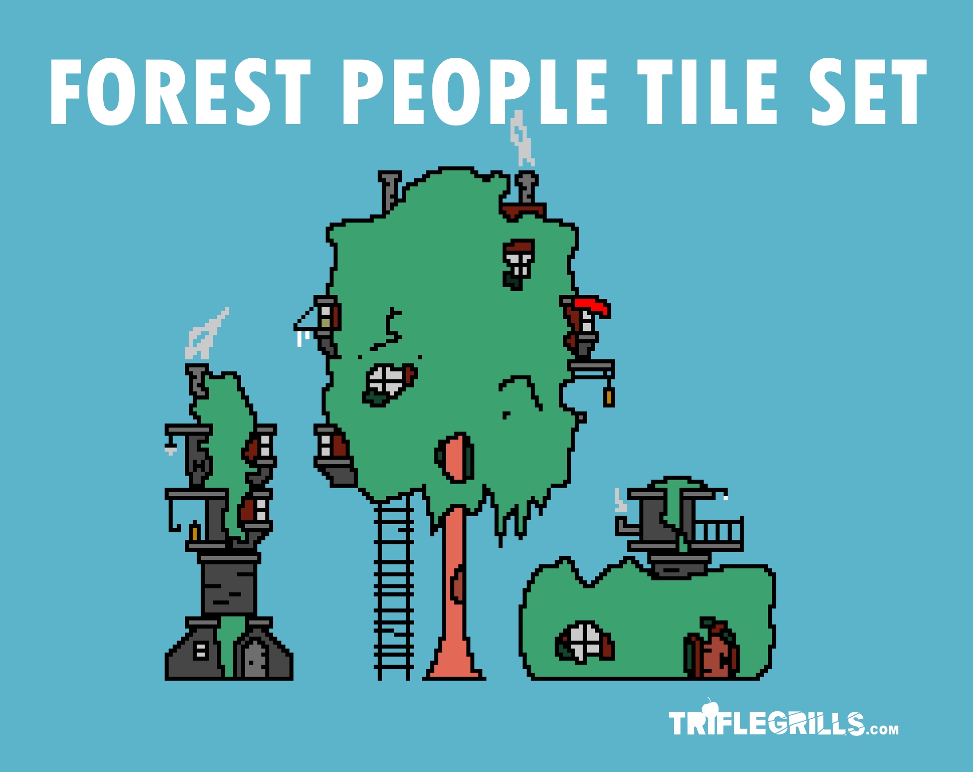 FREE - Forest People - Background Tile Set by TrifleGrills