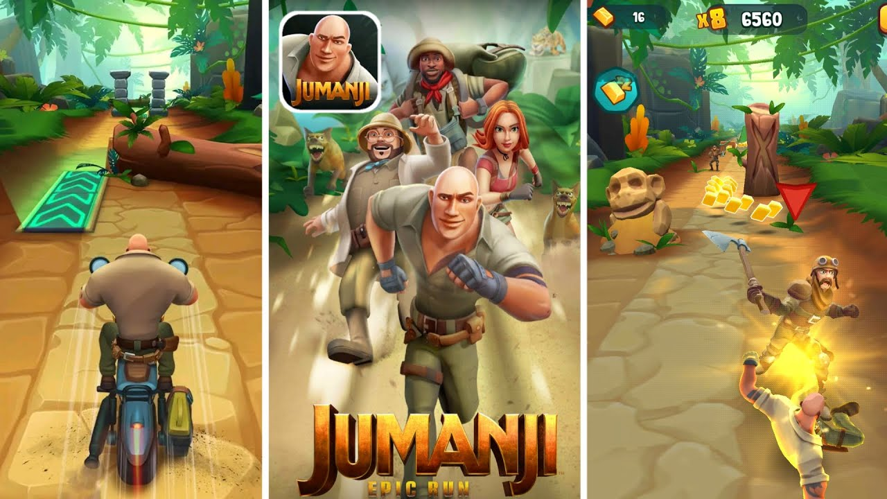 Para que no digan que estoy mintiendo, Jumanji Epic Run, con un Dwayne Johnson extrañamente más blanco de lo normal