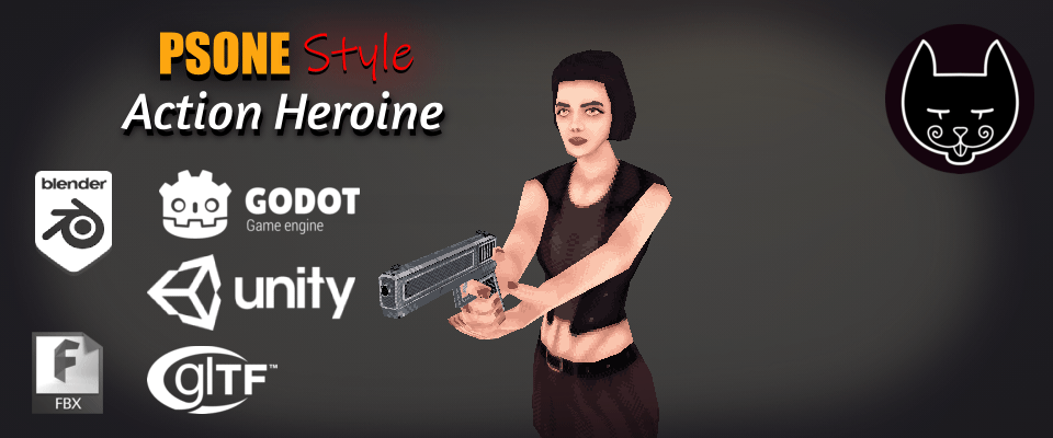 PSOne Style- Action Heroine - Animated