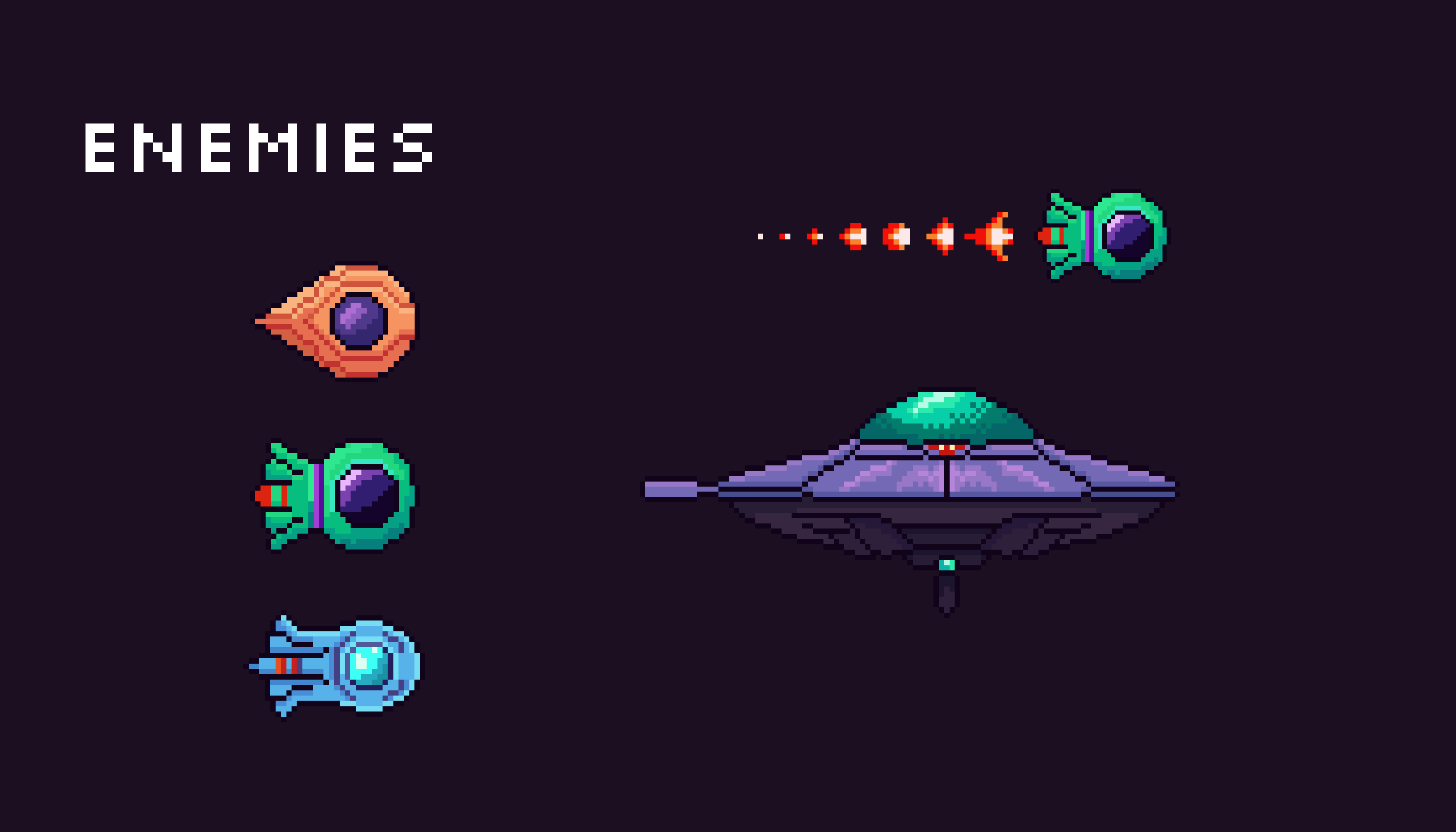 Space game asset pack by Darina Grant