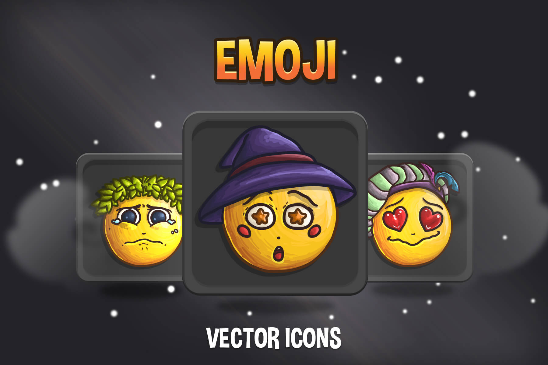 Emoji Vector RPG Icons by Free Game Assets (GUI, Sprite, Tilesets)