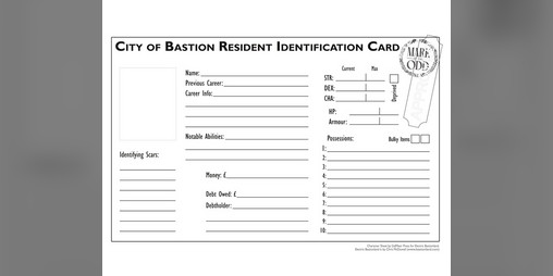 Cover image for City of Bastion ID Card