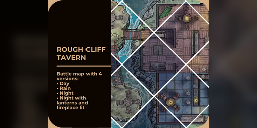 Cover image for Rough Cliff Tavern RPG Battlemap