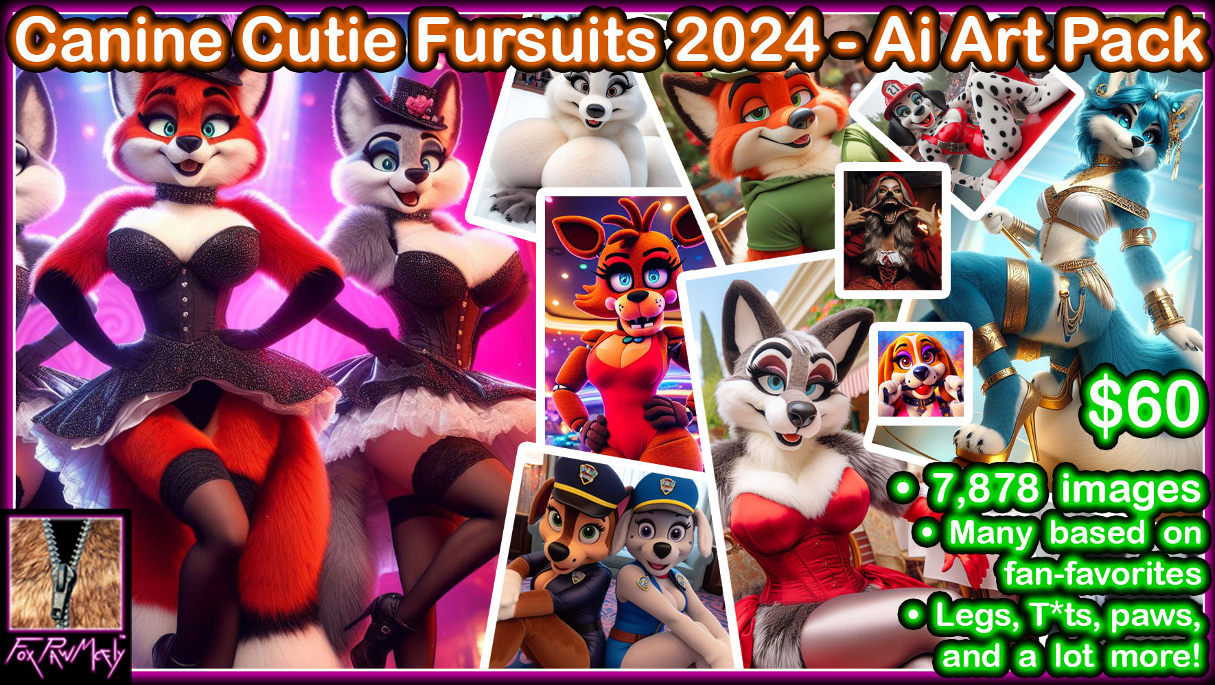 Canine Cuties 2024 - A.i. Fursuit Art Pack