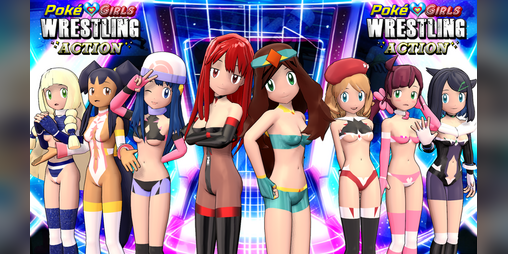 Cover image for Poke' Girls Wrestling Action