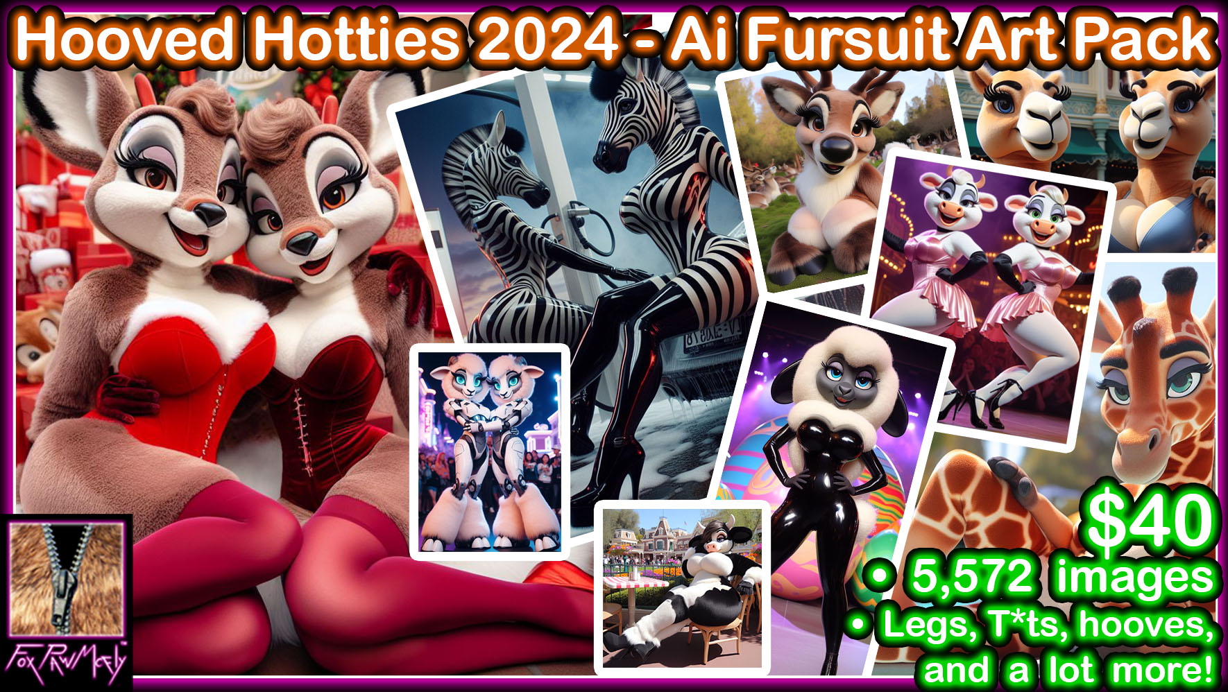 Hooved Hotties 2024 - A.i. Fursuit Art Pack