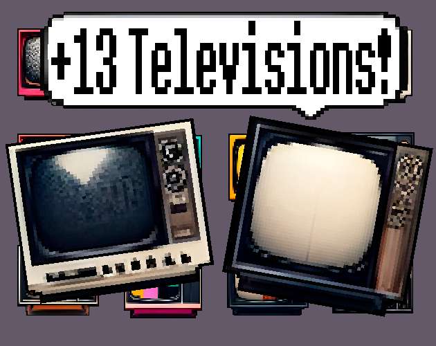 Pixel art Sprites! - Televisions! #1 - Items/Objets/Icons/Tilsets