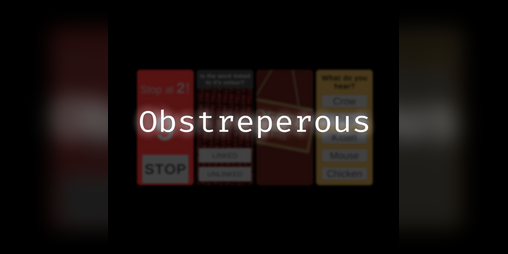 Cover image for Obstreperous