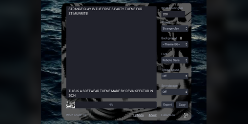 Cover image for Strange clay (stimuwrite theme)