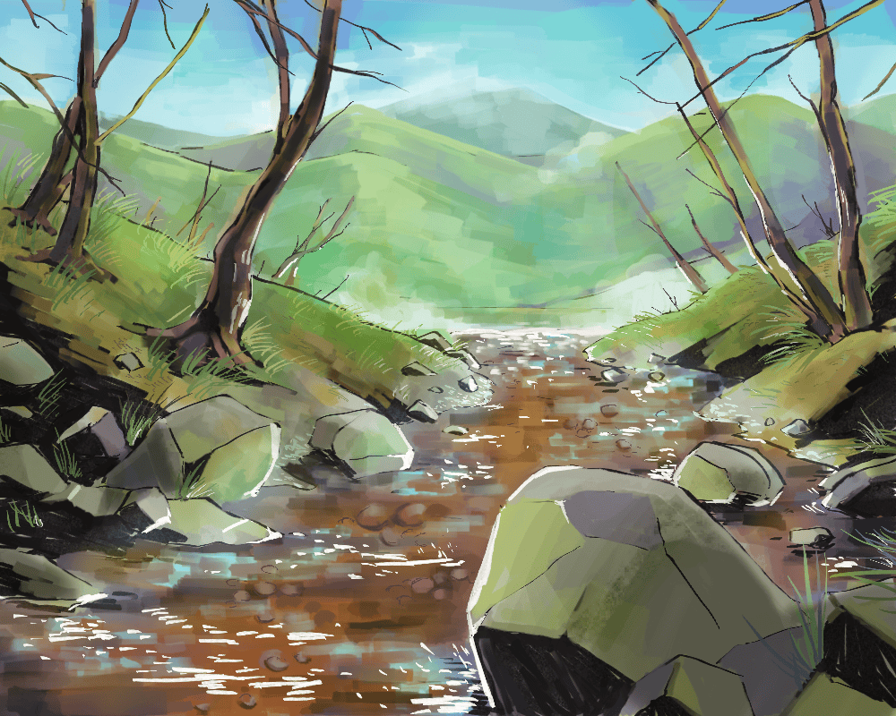 Mountain Stream (This version is not in the game)