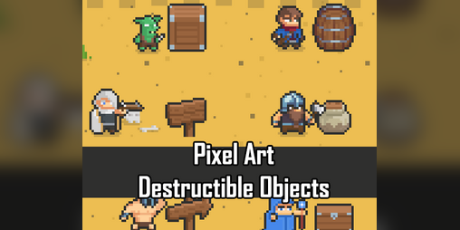 2D Pixel Art Destructible Objects by Elthen's Pixel Art Shop