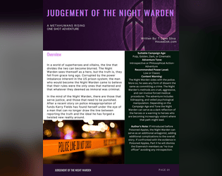 Judgement of the Night Warden - A Metahumans Rising One Shot  