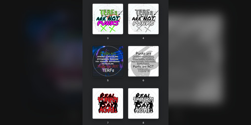 Cover image for Punk, anti-TERF Propaganda, for buttons or stickers
