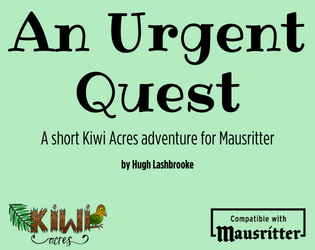 An Urgent Quest  