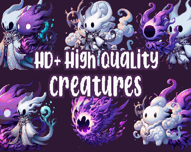6+ Creatures #1 - Cartoon HD+ - Sprites - High quality: 12 Color Palettes and 3 Resolutions.