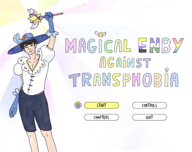 Magical Enby against transphobia