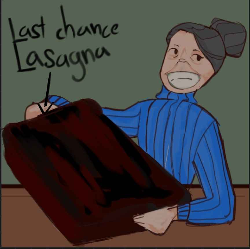 when the lasagna burns