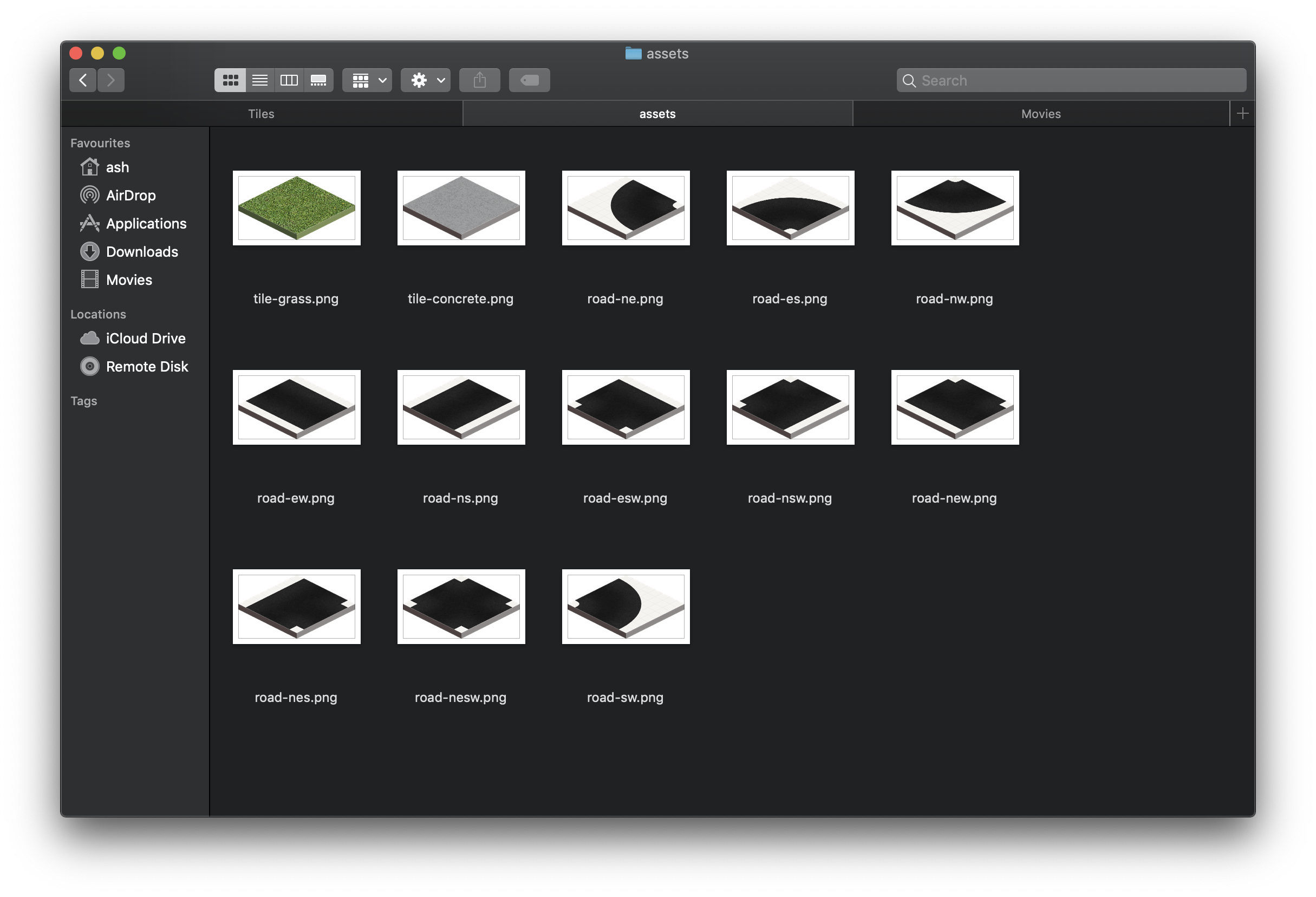 A finder window with isometric versions of the above. Each has a little depth and isometric lighting effects.