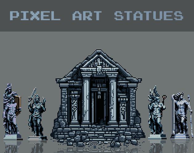 Pixel art Statues