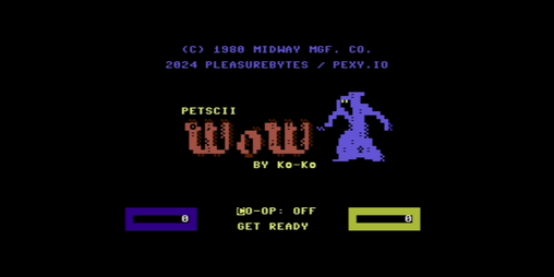 Cover image for PETSCII Wizard of Wor Commodore Plus/4 version