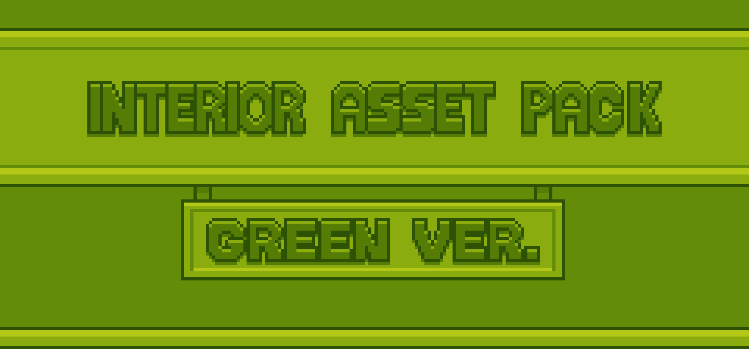 GameBoy Green Top-Down Interior Asset Pack