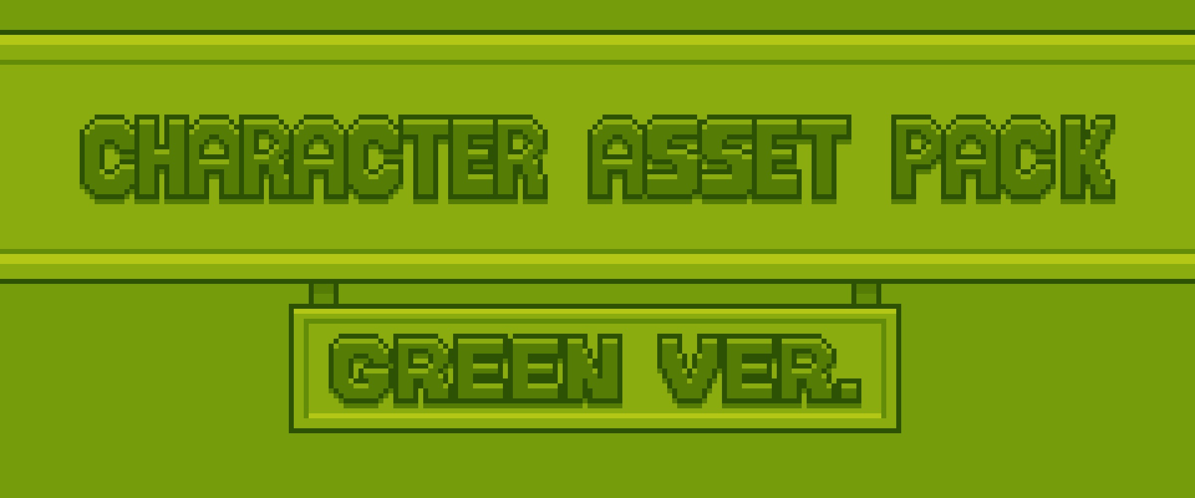 GameBoy Green Top-Down Characters Pack