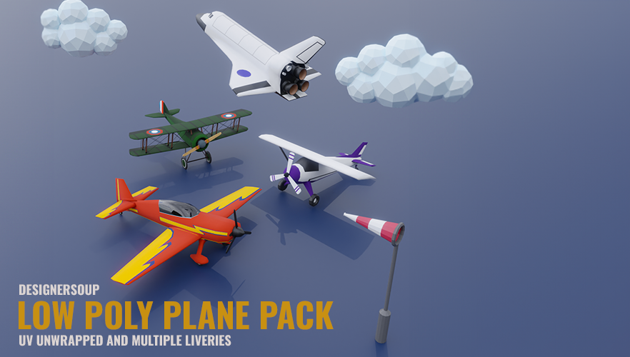 Low Poly Plane Pack