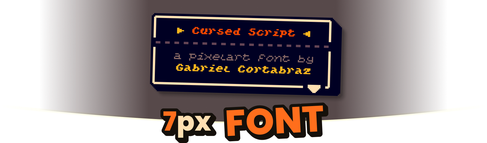 "Cursed Script" - PixelArt Font