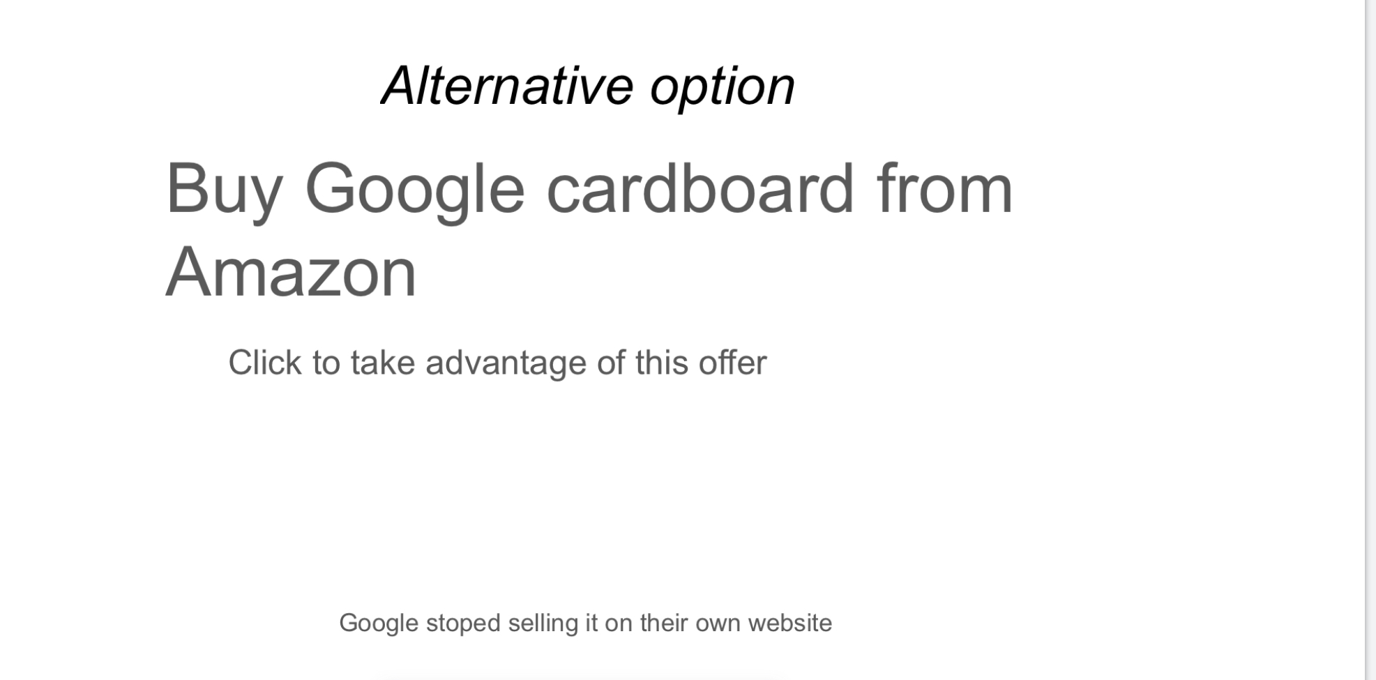 Buy Google cardboard from Amazon