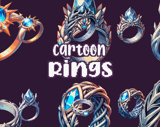 6+ Rings #2 - Cartoon - Sprites - High quality: 13 Color Palettes and 3 Resolutions.