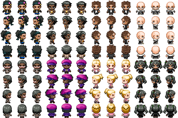 Finished Character Sprites! - Grunge by CrossXGames