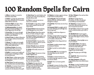 Cairn Spells  