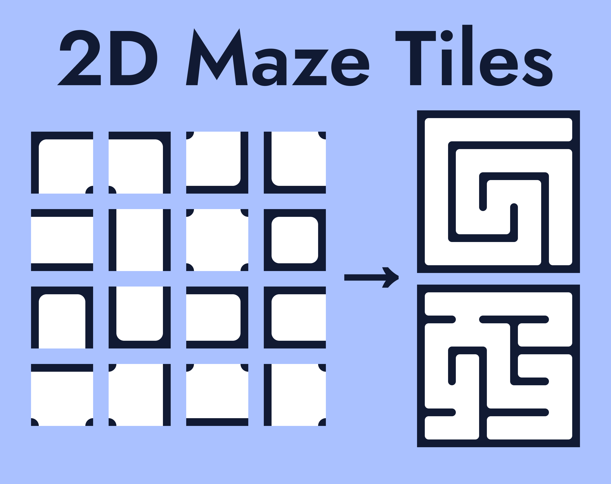 2D Maze Tiles by mapsandapps