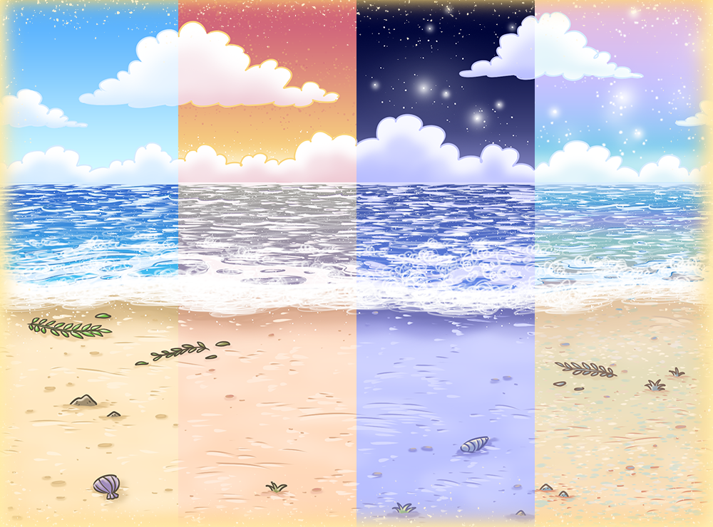 Beach RPG Battle Background Bundle by Moose n' Stoat