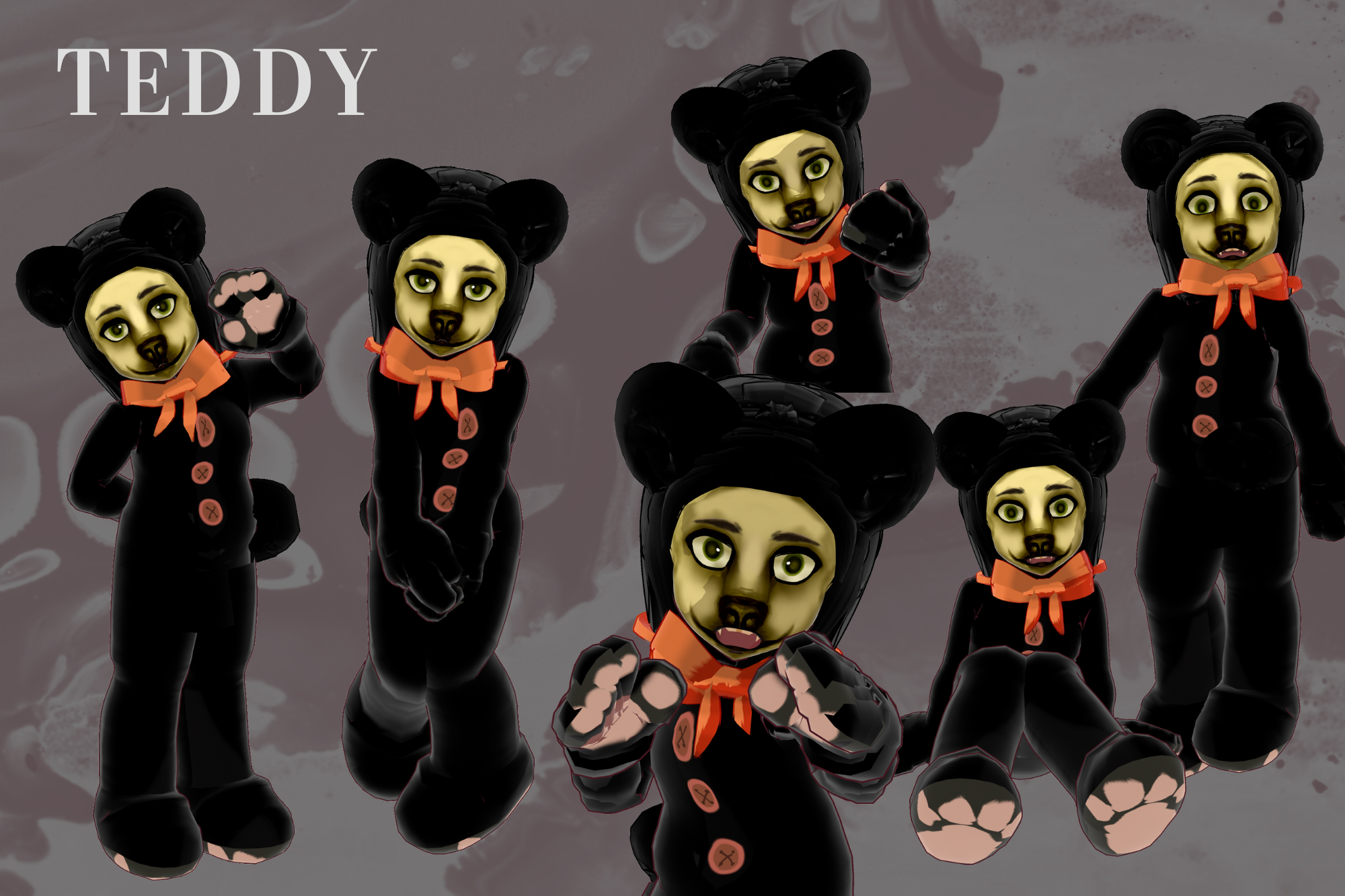 Cursed teddy 3D vtuber (vroid and vrm file)