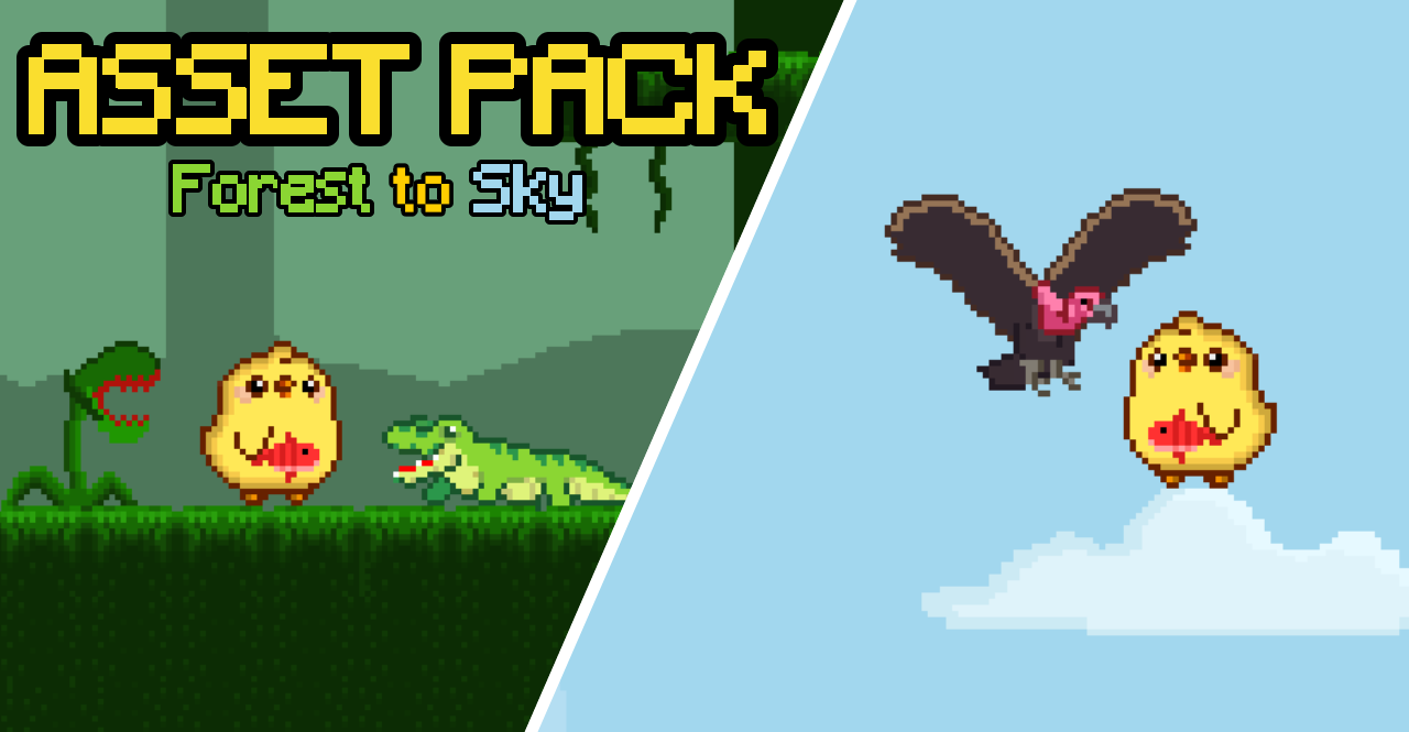 Forest to Sky Platformer Pixel Art Asset Pack