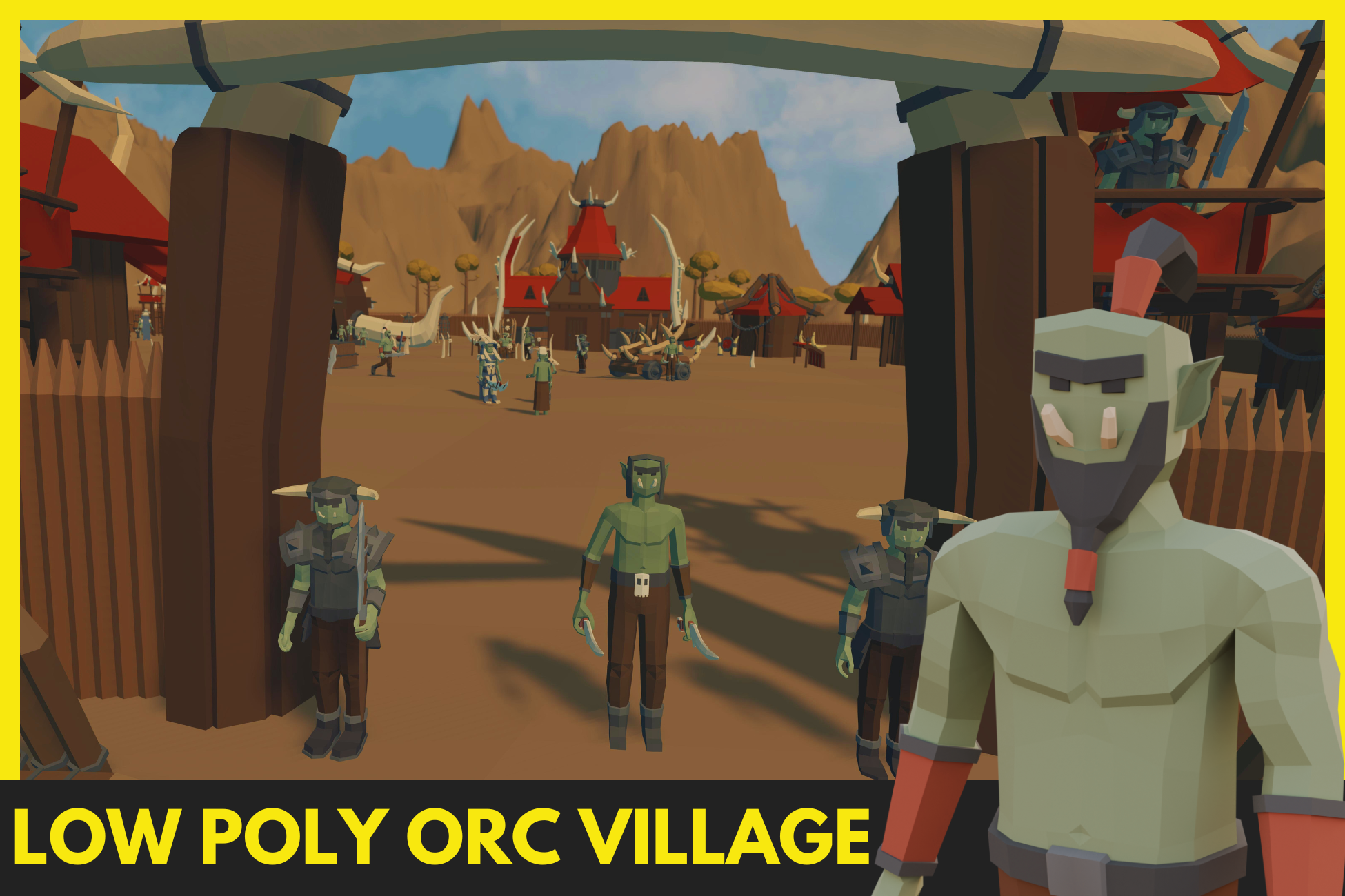 LOW POLY Fantasy ORC Village by Ake_Studio