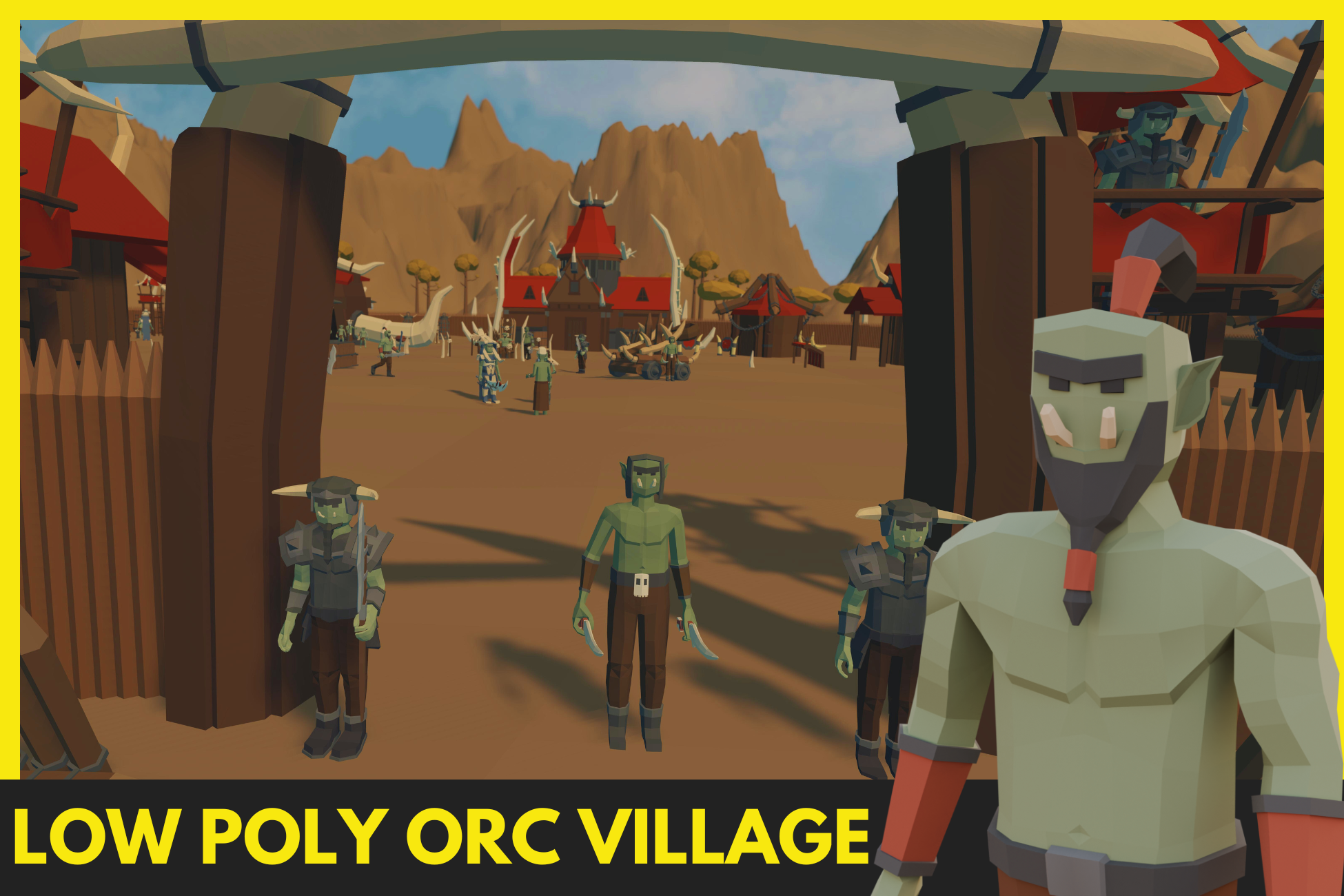 LOW POLY Fantasy ORC Village