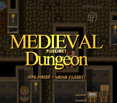 Medieval Dungeon Tileset (RPG MAKER MV) by Booom