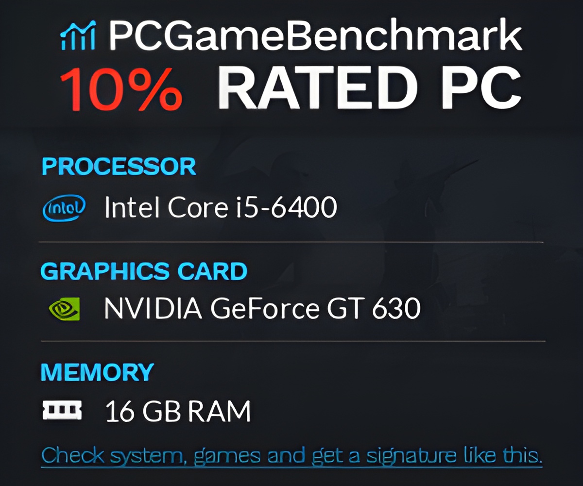 PCGameBenchmark 10% RATED PC