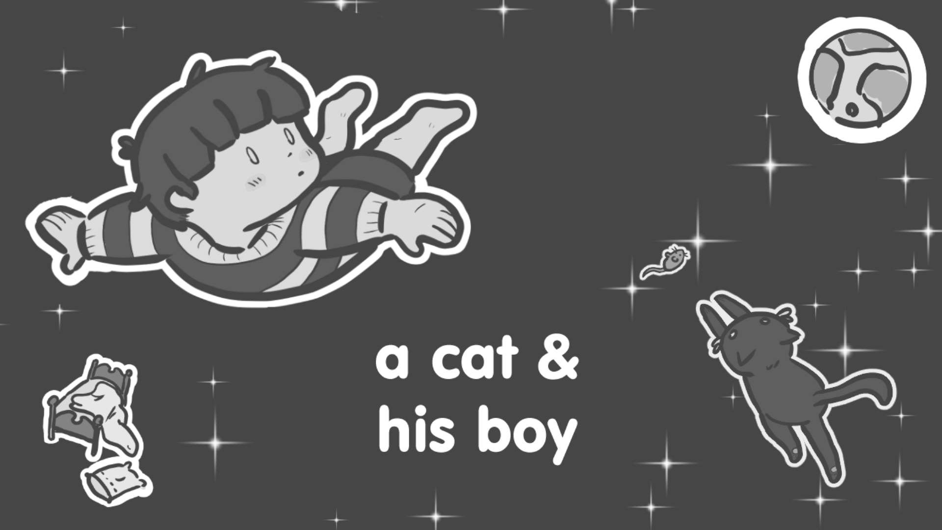 a cat & his boy