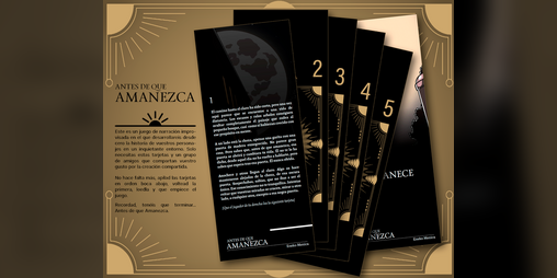 Cover image for ANTES DE QUE AMANEZCA, un juego narrativo de funesto final.