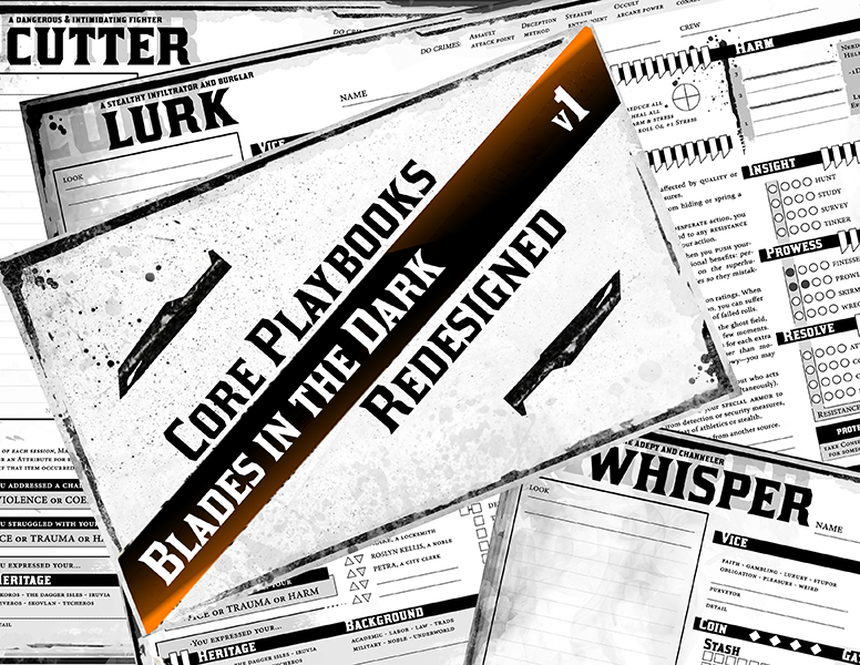 Blades in the Dark Core Playbooks Redesigned by greyorm
