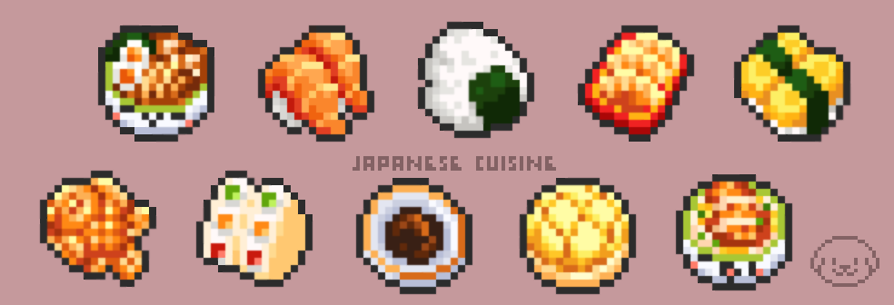 Pixel Japanese Cuisine 16x16 Icons/Sprites!