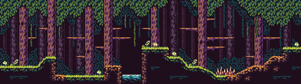 Deep Forest - 16 Colour Tileset