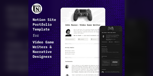Cover image for Portfolio Website Template for Writers
