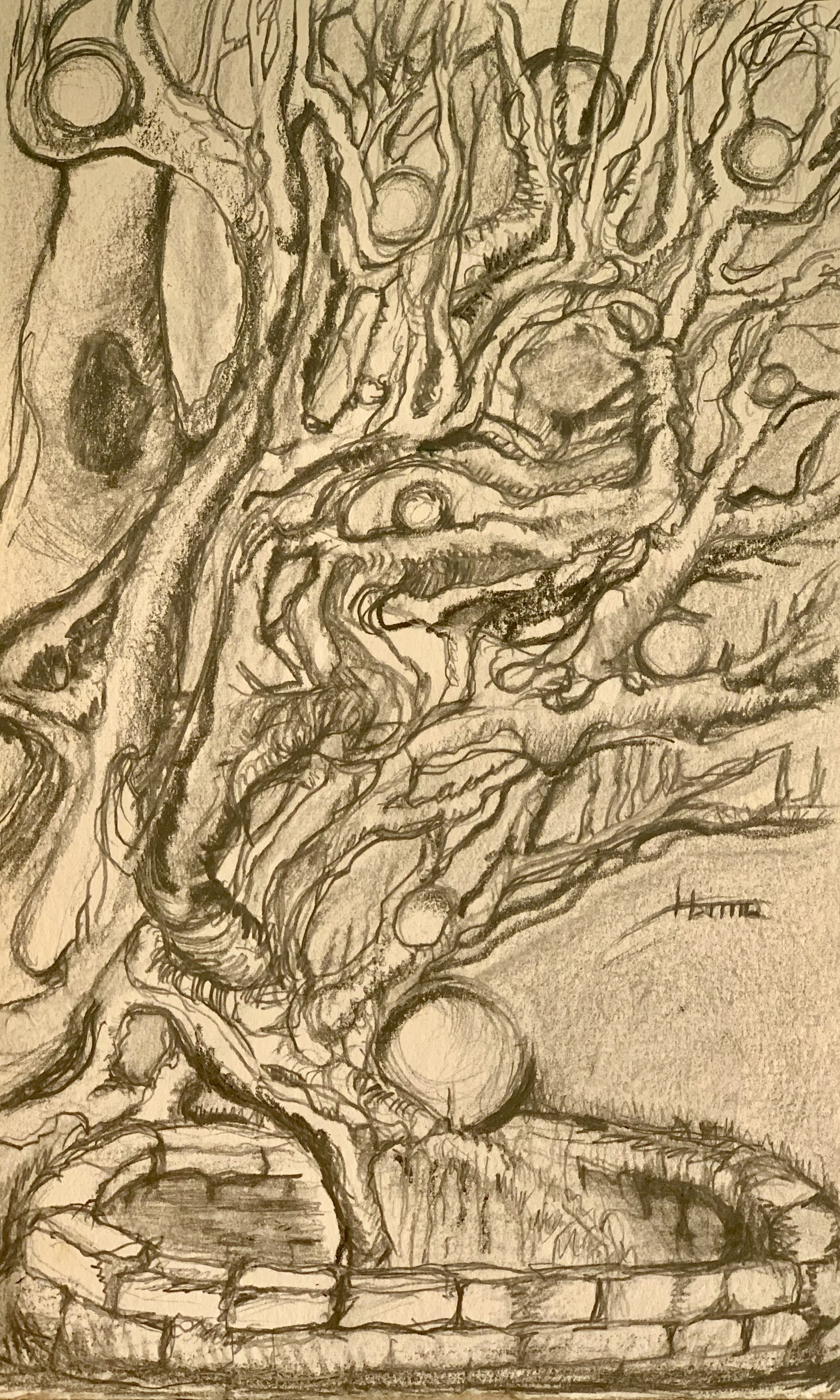 Tree of Norse mythology- Concept Art, by Hanna. 