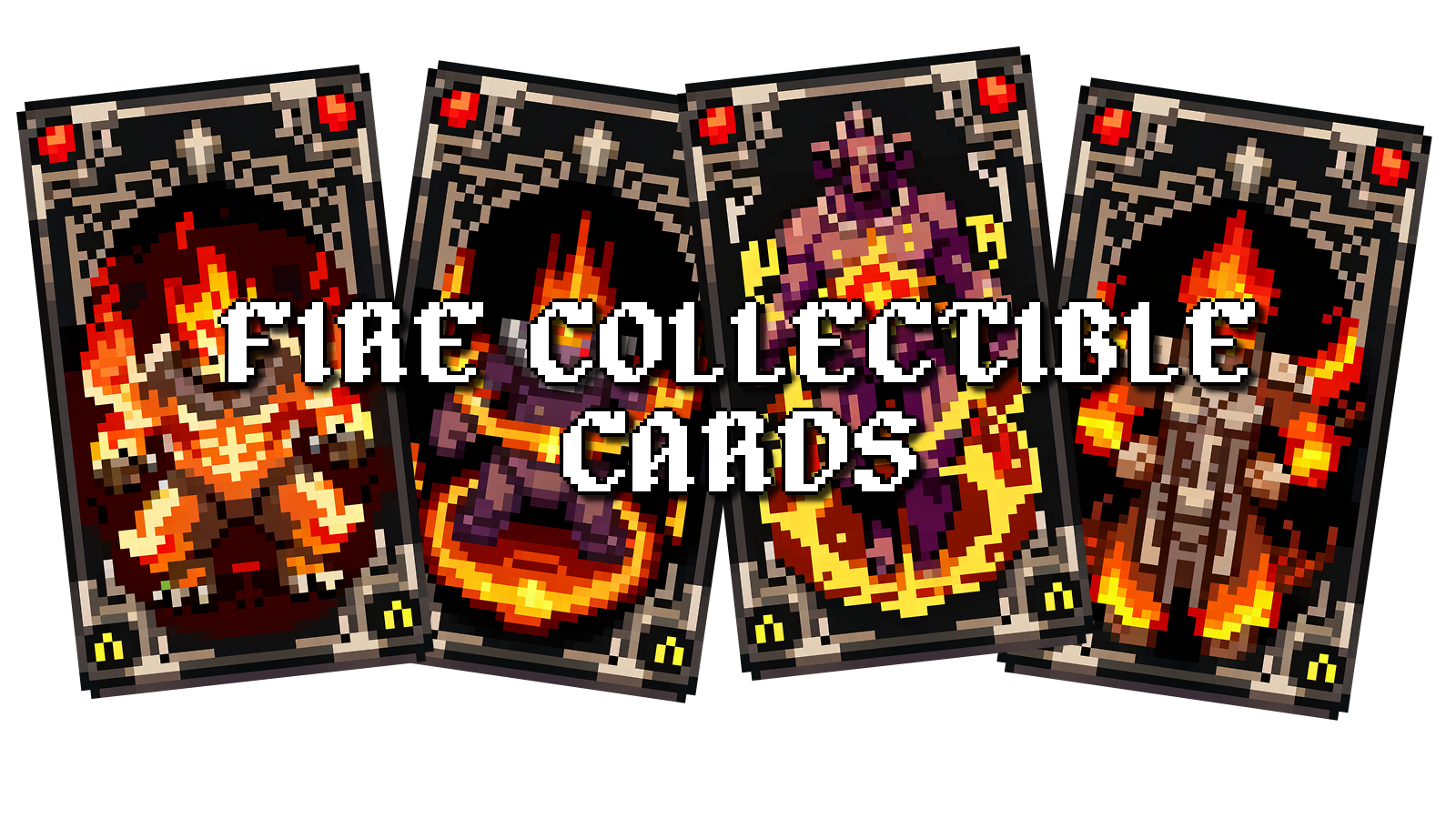 Ultimate Fire Collectible Card Pack Pixel Art - RPG Fantasy Deck Building Pixelart Pack