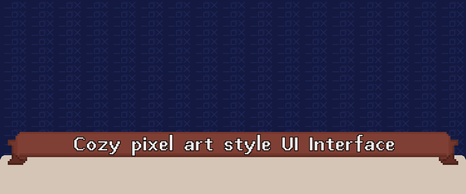 Cozy pixel art style UI Interface