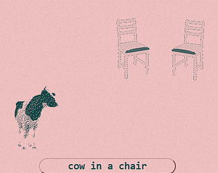 cow in a chair